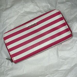 Olivia + Joy Striped Zip Up Wallet NWOT